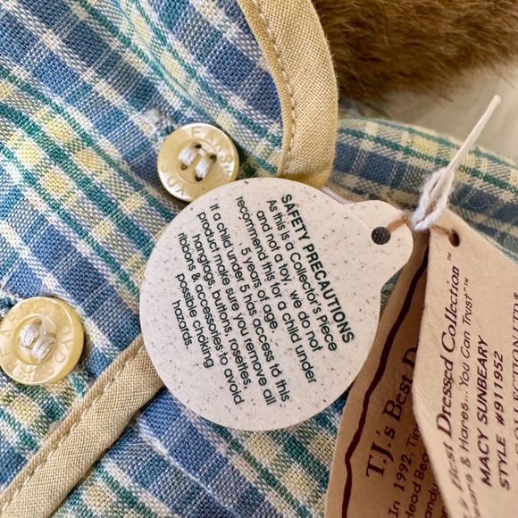 Boyds Bears Macy Sunbeary Plush Bear With Duckie Outfit Best Dressed - Picture 11 of 14